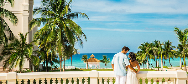 Hyatt-Ziva-Rose-Hall-Groom-And-Bride-Looking-At-Ocean