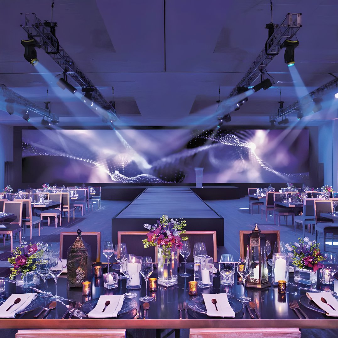 Fancy formal destination wedding reception in the ballroom at Breathless Riviera Cancun Resort & Spa Puerto Morelos, Q.R., Mexico