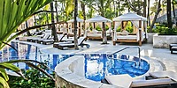 Lounge cabanas pool at Majestic Colonial Punta Cana