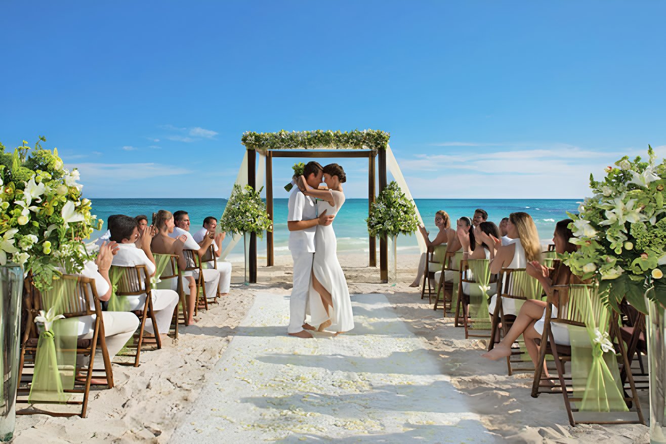 dreams tulum riviera maya mexico couple ceremony 2021 secluded destination wedding spots