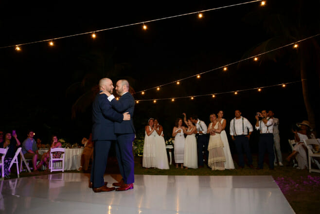 ways to make destination weddings more gender inclusive dreams tulum riviera maya mexico lgbtq couple