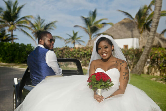 eco-friendly destination wedding resorts hard rock punta cana garden couple