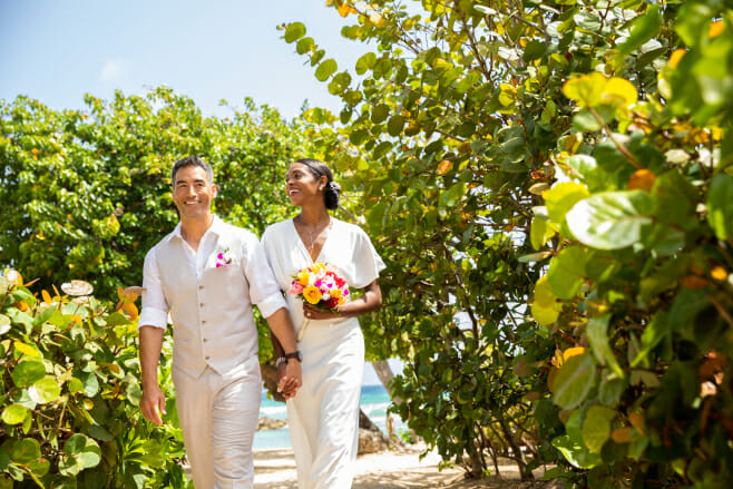 all-inclusive montego bay wedding resorts hyatt zilara rose hall garden venue couple jamaica