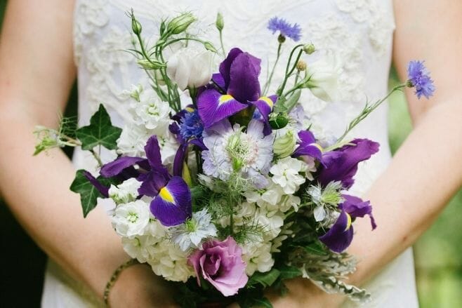 12 summer destination wedding flowers iris bouquet inspiration