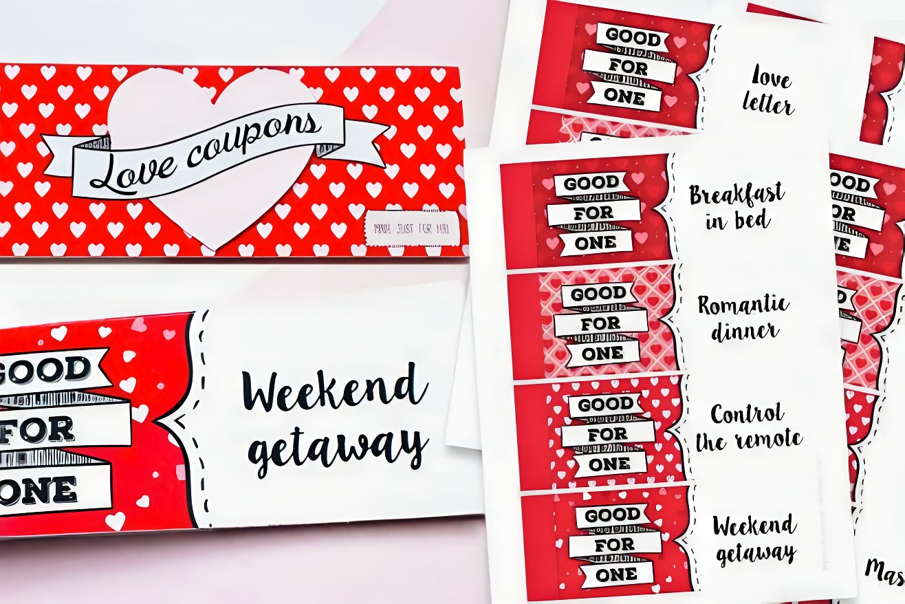 valentine's day planning love coupon book couple love gift boyfriend girlfriend partner