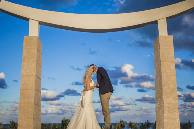 Majestic Elegance Costa Mujeres destination wedding cancun mexico terrace ceremony all-inclusive