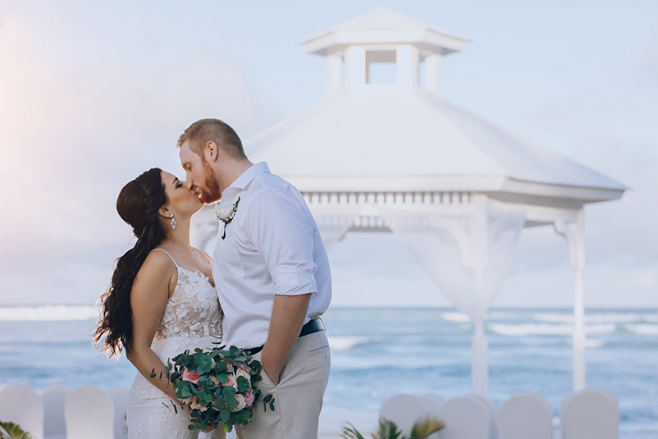 Majestic Colonial destination wedding punta cana dominican republic gazebo ceremony beachfront all-inclusive