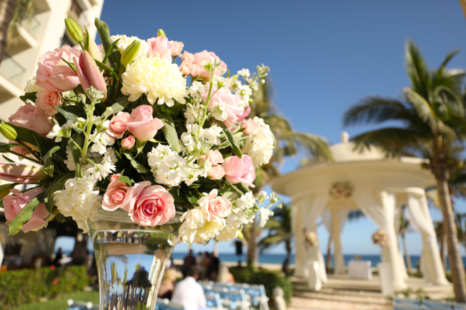 Beautiful bouquets centerpieces flowers carnations roses hyatt ziva los cabos mexico destination wedding