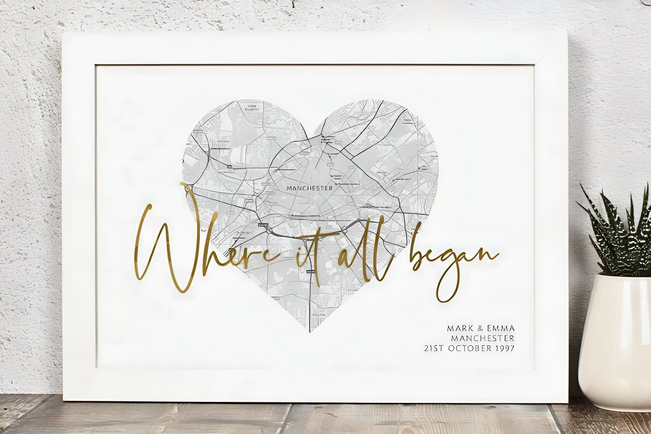 valentine's day planning customizable where it all began map couple love gift boyfriend girlfriend partner