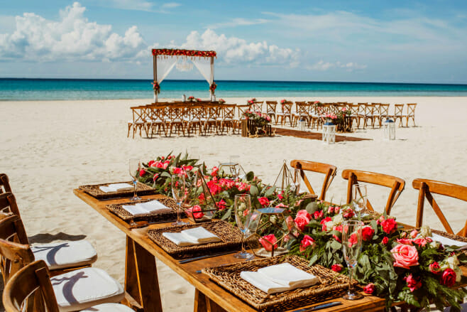 average cost of destination wedding in mexico planners specialists sandos playacar beach venue riviera maya