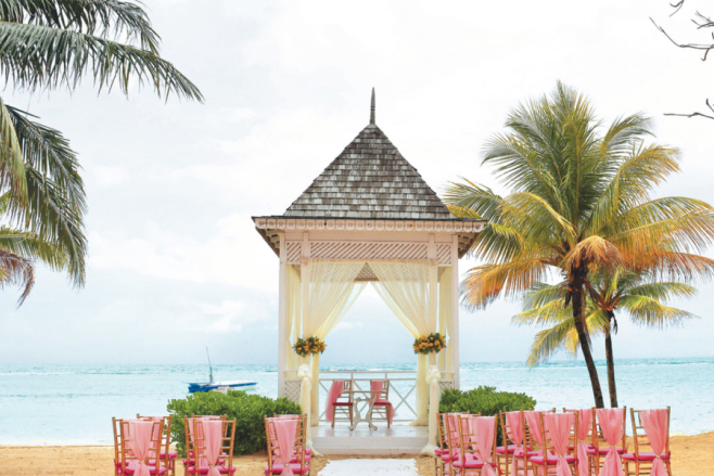 RIU Ocho Rios destination wedding jamaica ocean gazebo all-inclusive cheap wedding packages