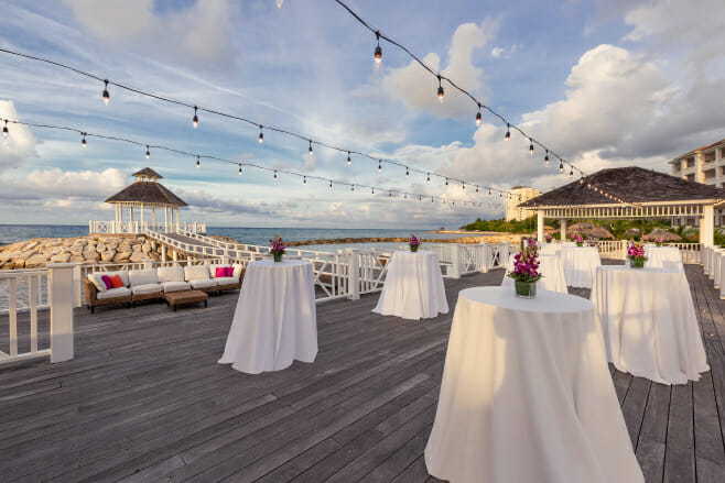 hyatt ziva rose hall destination wedding resort all-inclusive montego bay jamaica ocean pier venue