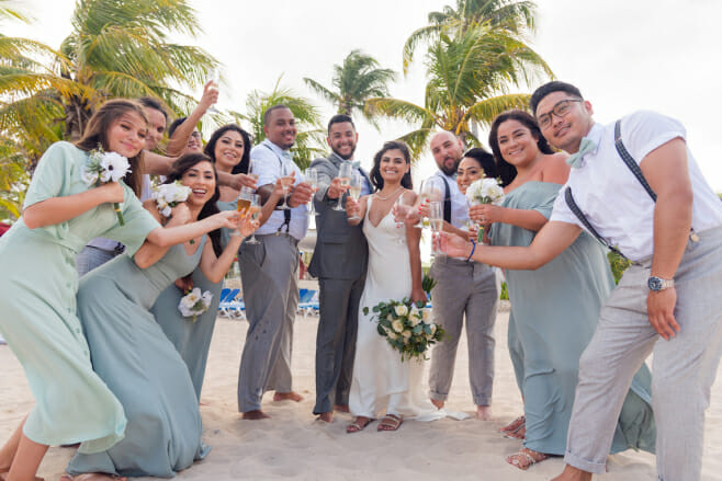 how to choose your destination wedding party azul the fives mexico bridal