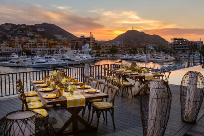 breathless cabo san lucas destination wedding rooftop reception mexico all-inclusive resort