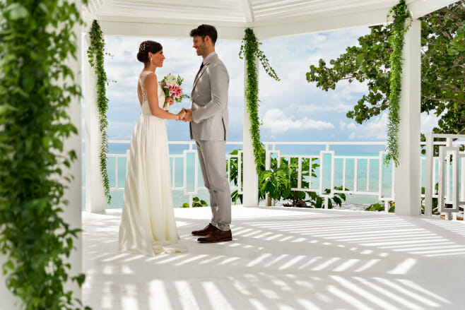 couple mexico gazebo debunking 2021 destination wedding planning myths