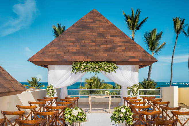 eco-friendly destination wedding resorts dreams royal beach gazebo ceremony venue punta cana