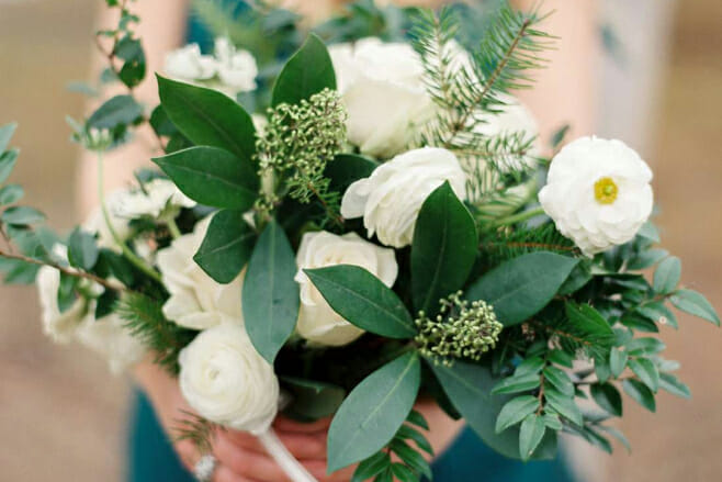 8 winter inspired destination wedding bouquets gorgeous green