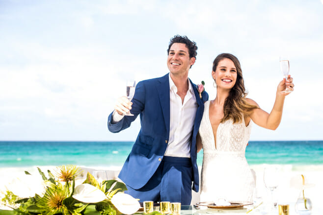 punta cana destination weddings on a budget hard rock beach reception couple dominican republic