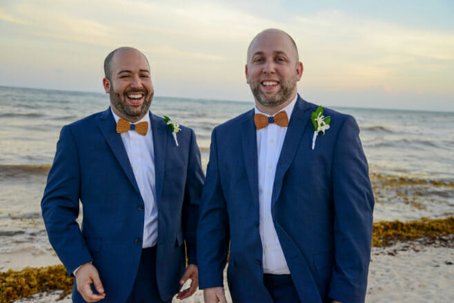 gender neutral wedding terms you should know mx dreams tulum riviera maya mexico LGBT couple