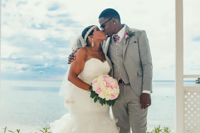 destination weddings on a budget riu reggae beach couple montego bay jamaica