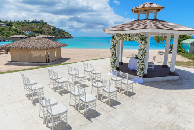 captivating caribbean destination wedding resorts royalton antigua ocean gazebo venue