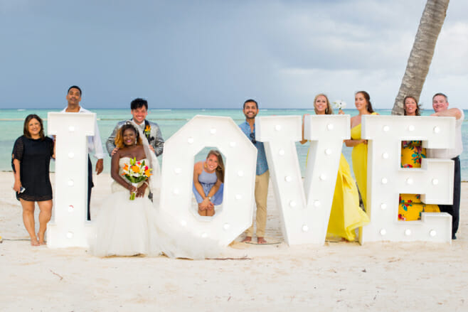 secrets cap cana beach ceremony bridal party 2021 secluded destination wedding spots punta cana