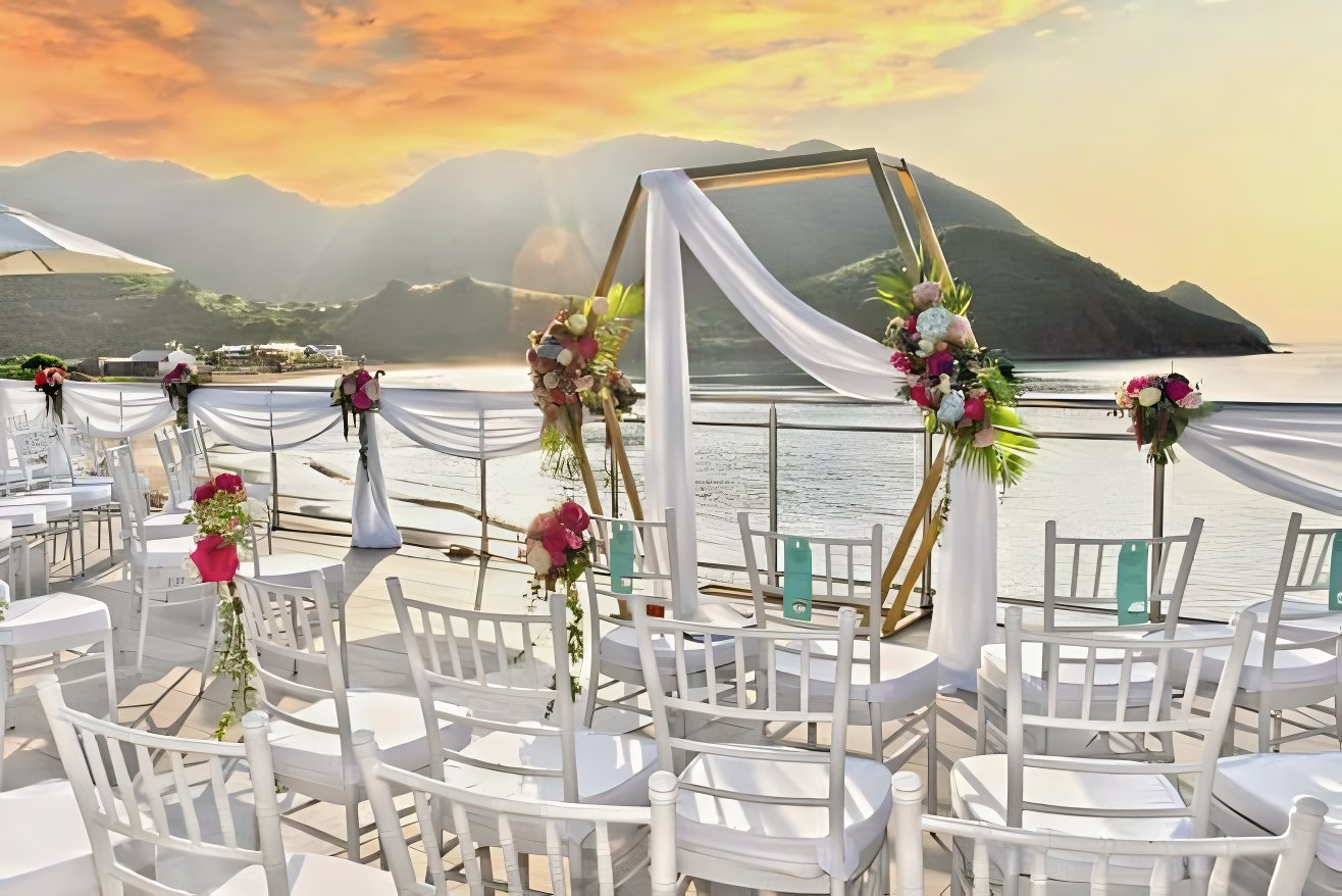 top 5 destination wedding resorts for same-sex couples secrets st. martin terrace venue caribbean islands