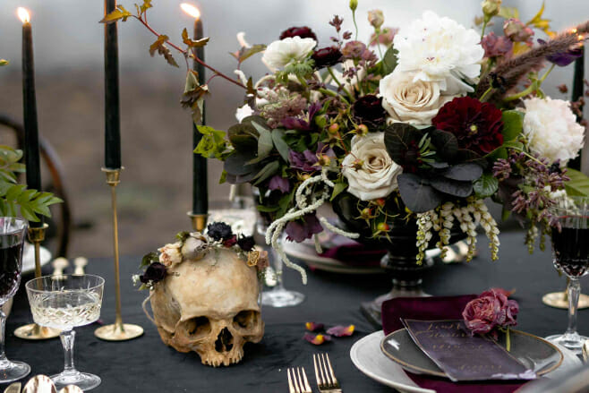 spooky wedding ceremony ideas for the halloween season decor ideas