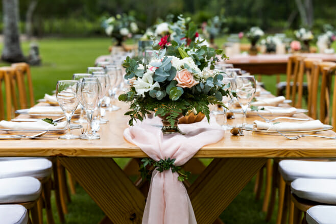 how to infuse spring into your destination wedding reception venue table decor inspiration