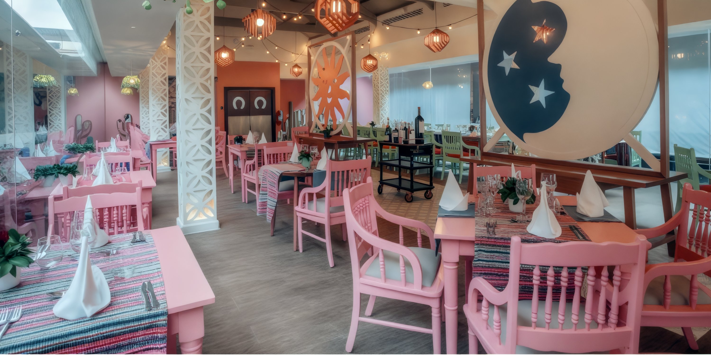 Iberostar Waves Punta Cana is a vibrant destination wedding spot with pink chairs and colorful decor.