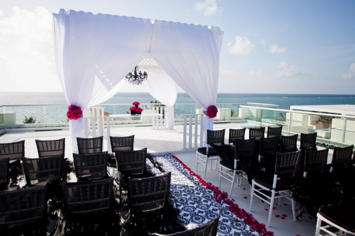 el dorado maroma playa del carmen mexico destination wedding rooftop terrace venue