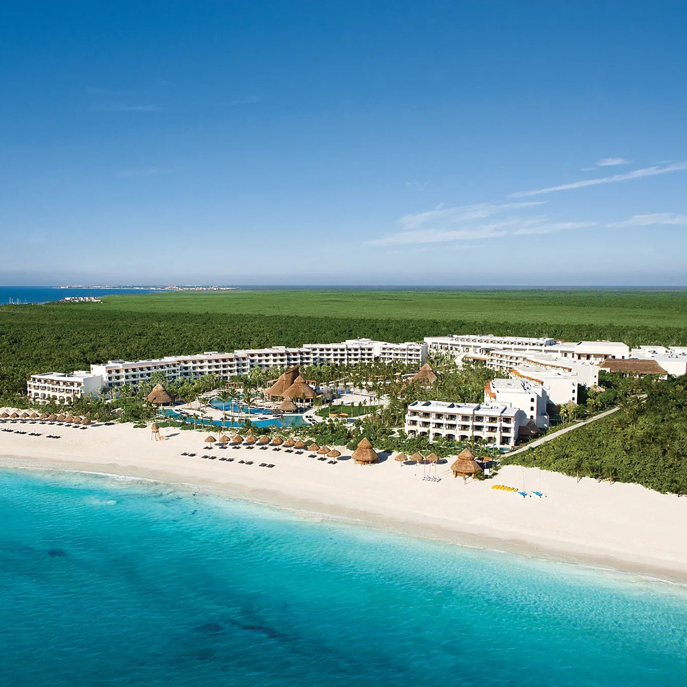 Secrets Maroma Beach aerial view of all inclusive resort