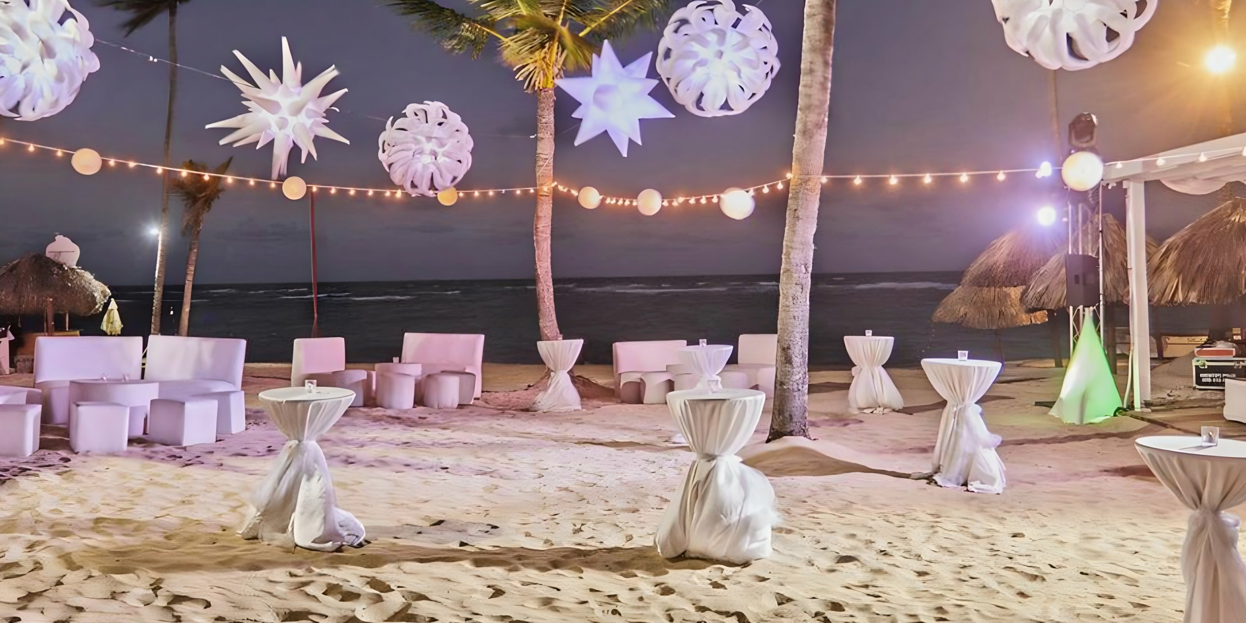 Beach wedding and reception at Bahia Principe Luxury Ambar Punta Can Dominican Republic