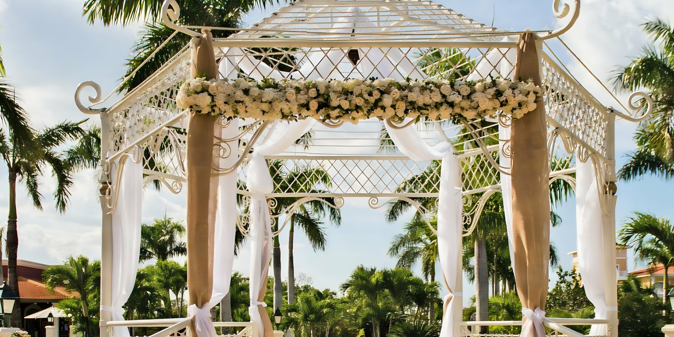 Iron gazebo destination wedding venue at Bahia Principe Luxury Esmeralda Arena Gorda Punta Cana Dominican Republic
