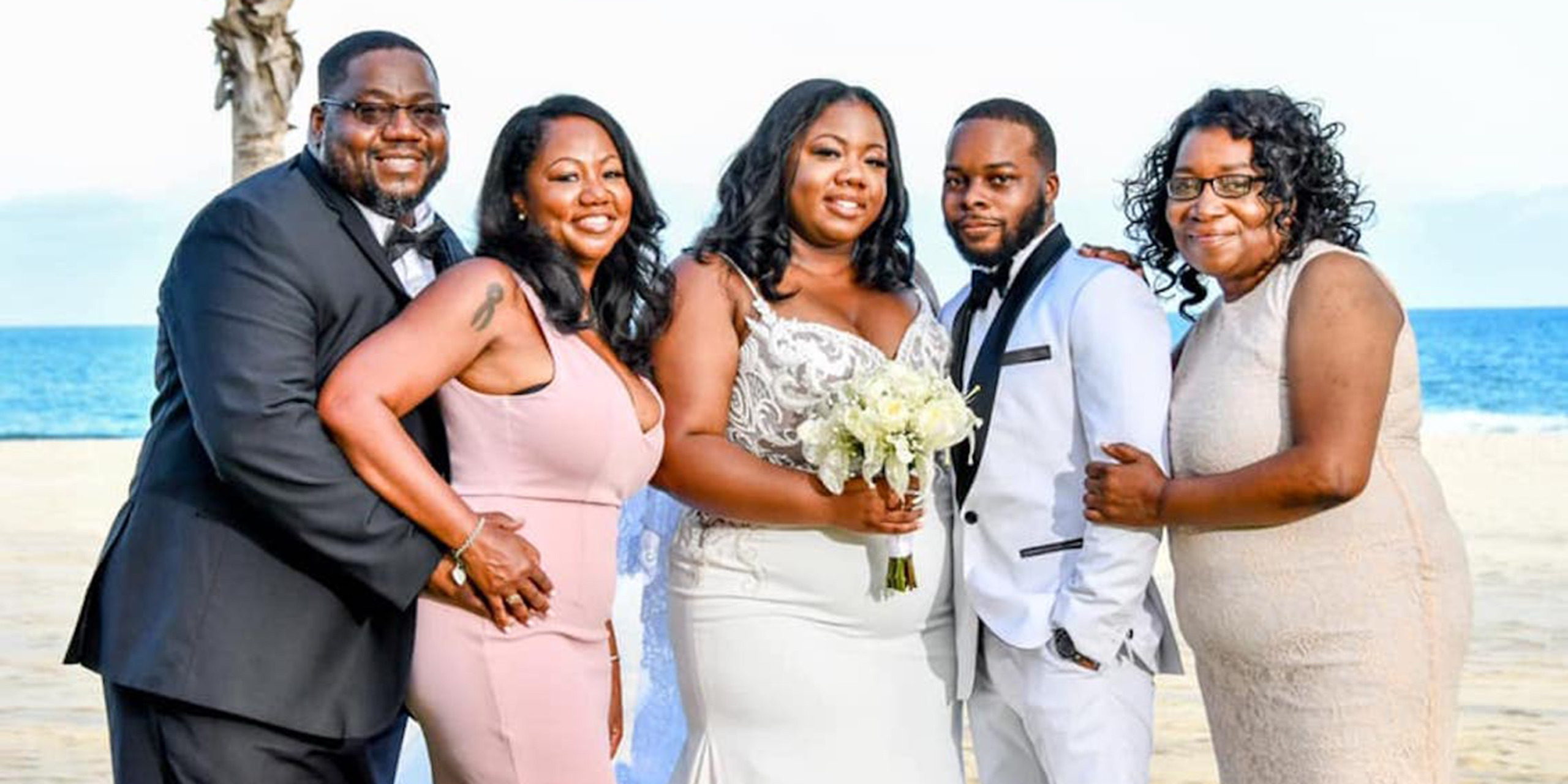 Imani and Walter wedding photos with family