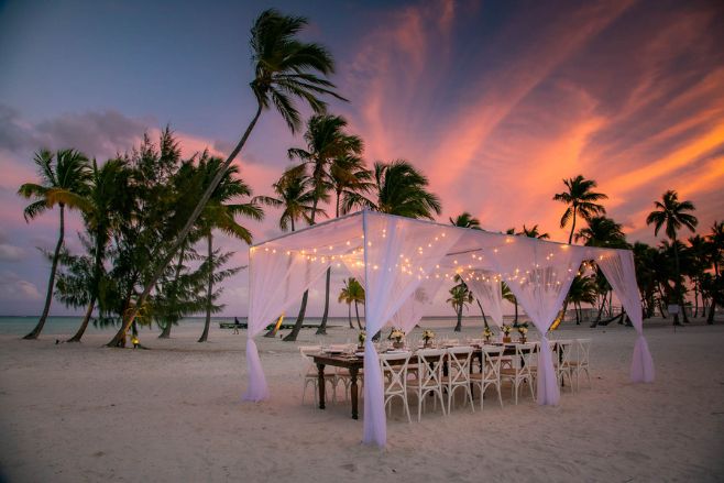 hyatt ziva cap cana beach reception wedding package