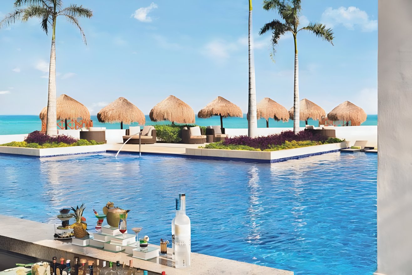 Hyatt Ziva Cancun destination weddings swim up bar pools all-inclusive resort