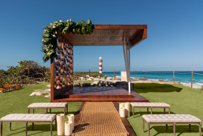 hyatt ziva cancun lighthouse gazebo mexico wedding venue destination weddings