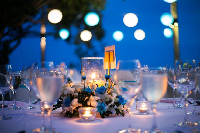 royalton blue waters montego bay jamaica reception table setting wedding package