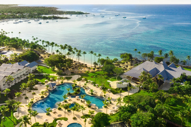 Hilton La Romana aerial shot of all inclusive resort with affordable Dominican Republic wedding packages