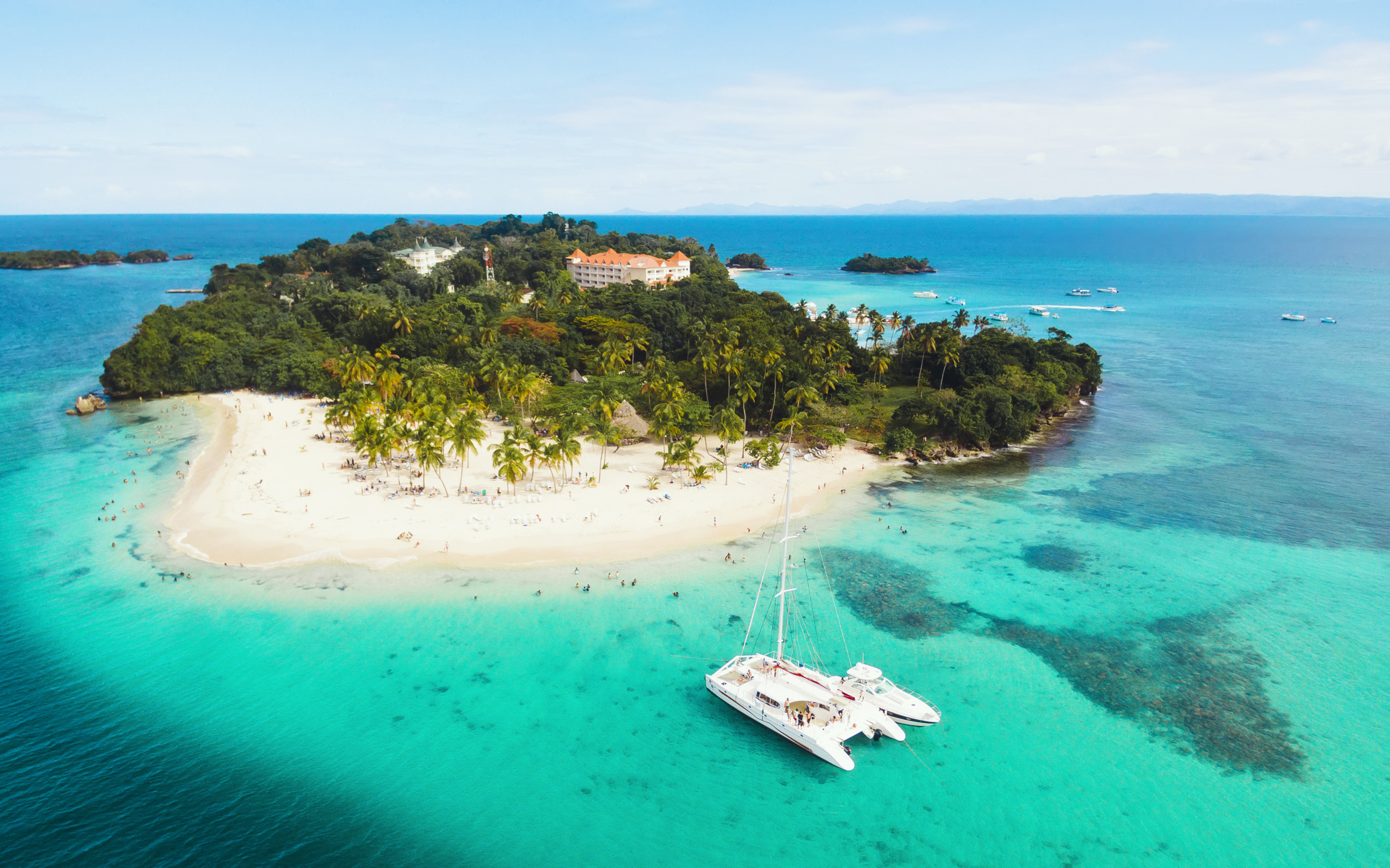 Aerial view of Punta Cana, beautiful location in Dominican Republic.