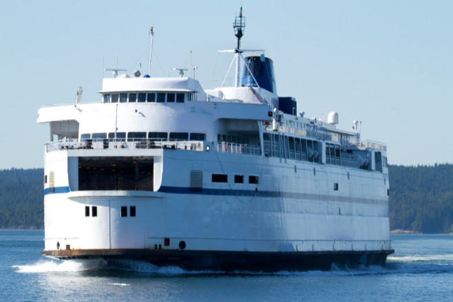 Ferry used for Cancun travel to Isla Mujeres