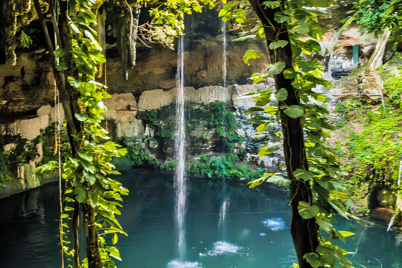 Watery cavern in Cancun