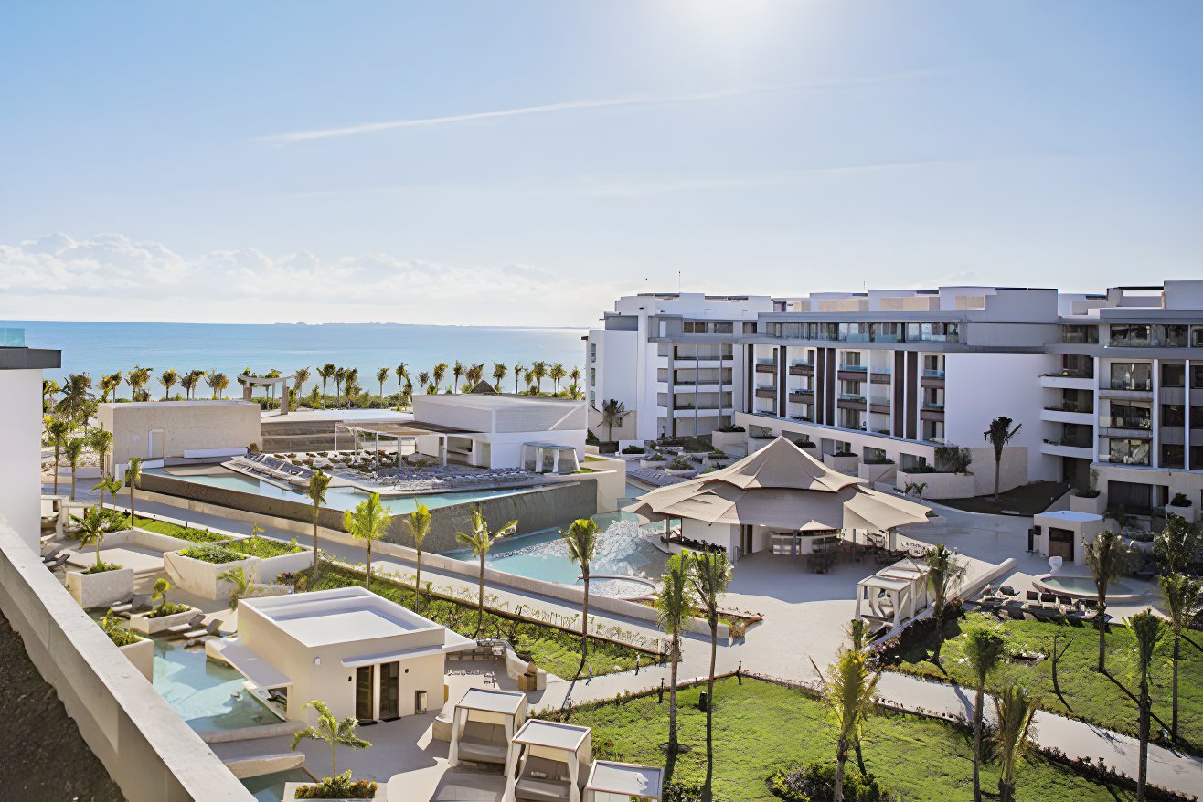 Aerial view of Majestic Elegance Costa Mujeres on a sunny day