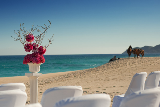 A beach set up is one of the things included in a destination wedding cost