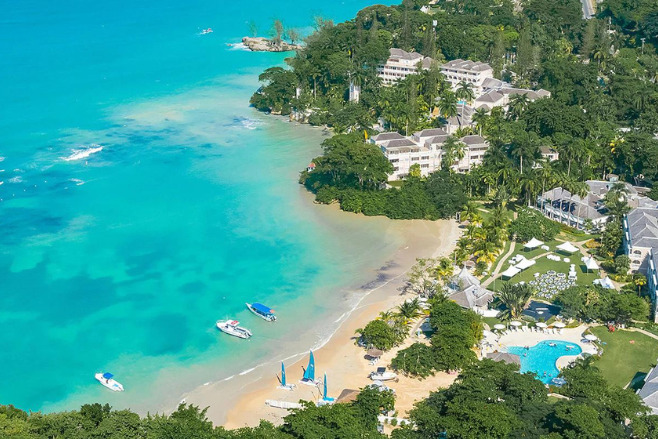 Sky-view of Couples Sans Souci, offering Ocho Rios destination weddings