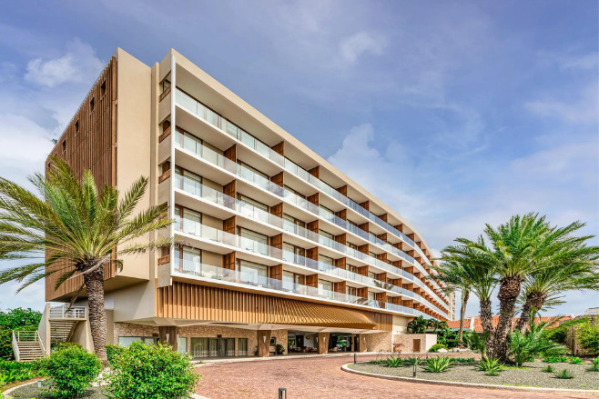The façade of Dreams Curacao