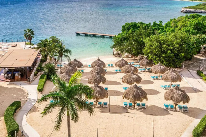 Aerial view of Dreams Curacao Caribbean Islands destination wedding resorts