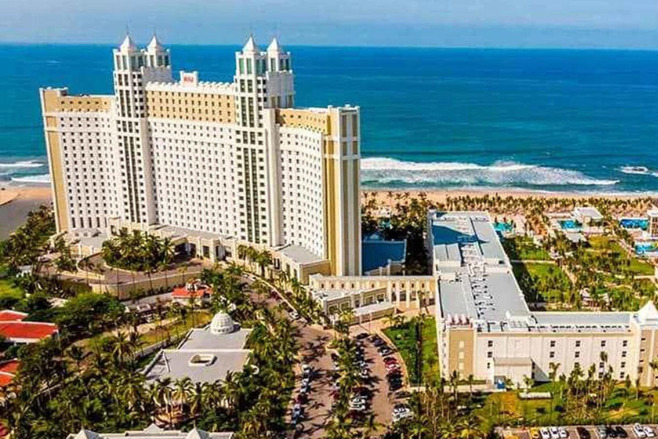 Aerial view of Riu Emerald Bay in Mexico