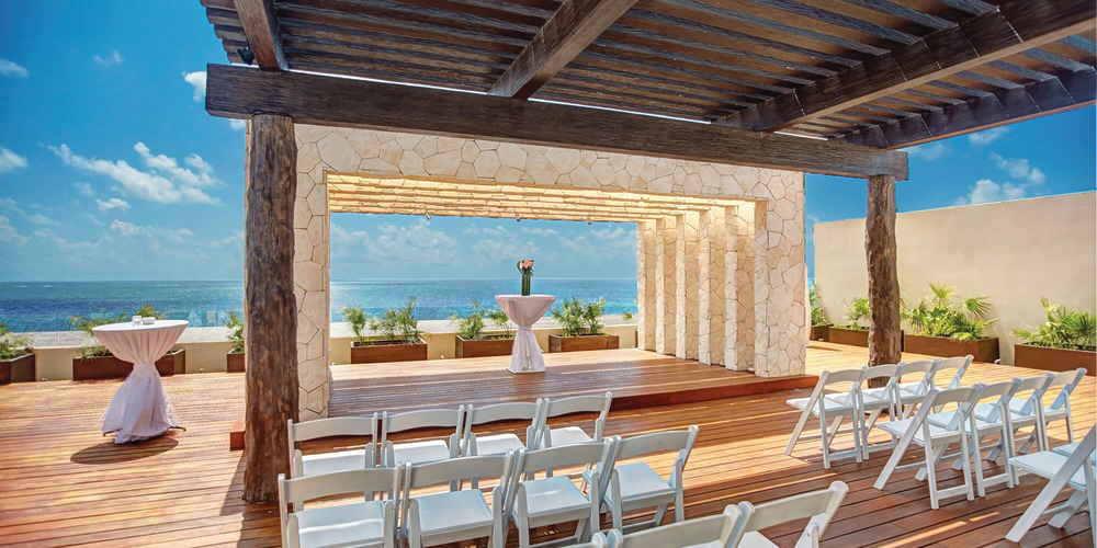 Grazie Ocean View Terrace wedding venue in Royalton Splash Riviera